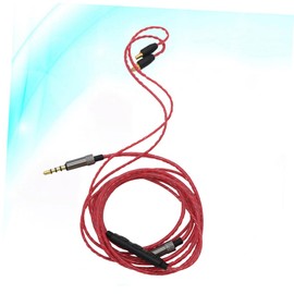 jojofuny Upgrade Earphone Cable for Wire Control and Microphone for Devices Red