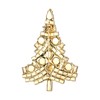 EVER FAITH Art Deco Christmas Tree Brooch Green Austrian Crystal