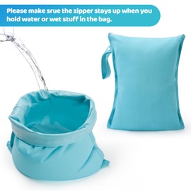 eaxin 2pcs Cloth Diaper Mess-proof Wet Bags,Waterproof Reusabel Travel Storage Stroller Daycare Soiled Baby Items Beach Pool Yoga Gym Bag for Wet Toddler Swimsuits -Dolphin,Blue