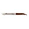 Fortessa Provencal Non-Serrated Steak Knife, 9.25-Inch, Dark Wood Handle, Set