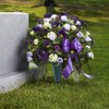 FloraCraft Plastic Cemetery Vase 12 Inch x 4 Inch Green