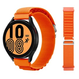 FiiMoo Compatible with Garmin Venu 3/Venu 2/Forerunner 265/Forerunner 255 Replacement Strap, 22 mm Nylon Bracelet, Adjustable Wristband, Nylon Sport Band with S-Hook for Garmin Vivoactive 4-Orange