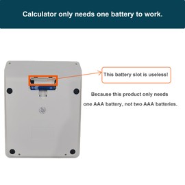 Battery and Solar Unique 120-Step Calculation Check Memory 12 Digit 2 Line and 5.5" LCD Display, Configurable Tax Rate Financial Calculator for Tax Calculations(Only 1 AAA Battery is Needed)