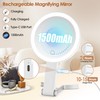 MIYADIVA Magnifying Mirror with Light, Double Sided 30X/1X Lighted Travel