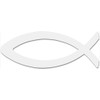 MaMeMi Fish Sticker 13 cm White