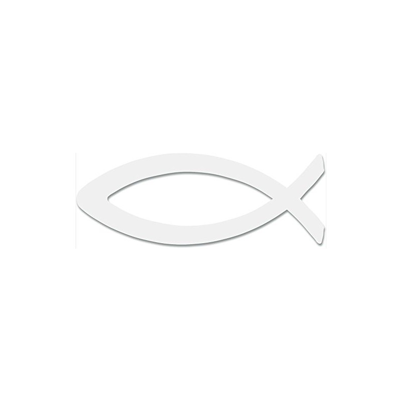 MaMeMi Fish Sticker 13 cm White