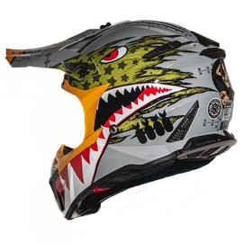 HAX Havoc Fullface Off-Road Helmet for Adult ATV Motorcross Dirt Bike Snowmobile - Lightweight, Durable, and DOT Certified for Safety Spitfire L