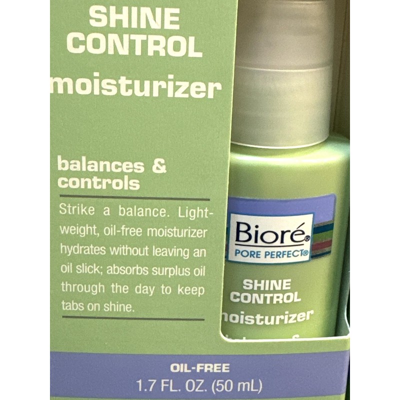 Bioré biore shine control moisturizer oil free 1.7oz ea