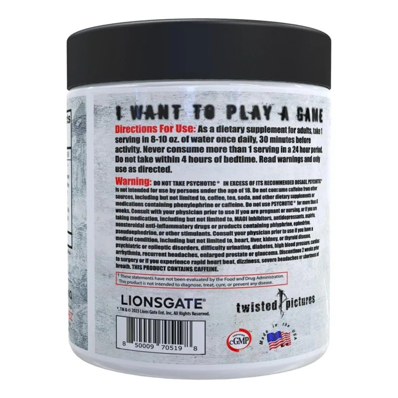 Pre Entreno Psychotic Saw Series Insane Labz Version 60 Serv