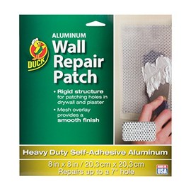 Duck Brand Aluminum Wall Repair Patch, 8 Inches x 8 Inches (283996) , White
