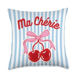 Ma cherie Ma chérie cherry girl aesthetic Throw Pillow