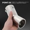 calm wish muffler cutter, black, light, car, downward, single accessory,
