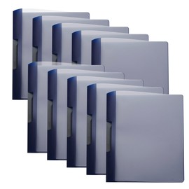 TOTiyea - Paquete de 10 fundas transparentes para informes con clip oscilante, carpeta de archivos con clip oscilante, capacidad de 30 hojas, cubiertas de informes de bloqueo deslizante, tamaño carta