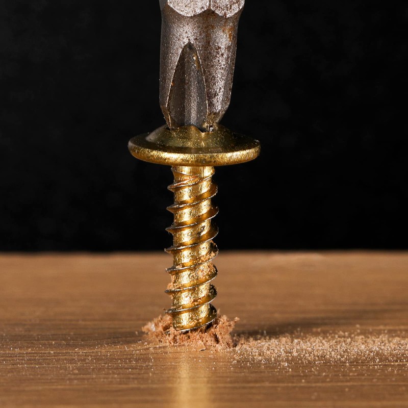 #8 x 1/2" Wood Screw 100Pcs Alloy Steel Standard Thread
