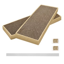 HappyFreeSX Splicing Cat Scratch Pad: Cat Scratchers for Indoor Cats and Kitten, 2 Pack Cat Scratching Pad, Cat Scratcher Cardboard, Scratching Pad, Premium Scratch from Cats, Double-Sided Design