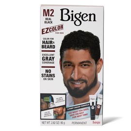 Bigen Men's EZ Permanent Hair Color M2 Real Black - Suitable for All Hair Types - Quantity: 1 PACK