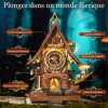 ROKR Cuckoo Clock 3D Wooden Puzzle DIY Model Kit Budding