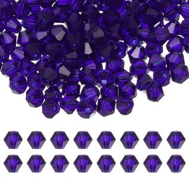 PATIKIL 3mm Bicone Crystal Beads, 600 Pcs Glass Faceted Bicone Beads Loose Spacer Bead for Jewelry Making Bracelet Necklace Earrings Wind Chimes Craft, Blue
