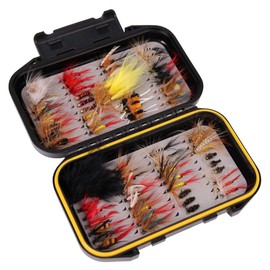 CHSEEO 72 Piece Fishing Flies Artificial Bait Set Fishing Bait Trout Bait Fly Fishing Bait Hooks Perfect for Zander Fishing Perch Trout Cod Fishing Accessories Fishing Set #5