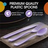 Disposable Lavender Plastic Spoons 50 Pcs - Heavy Duty Lavender