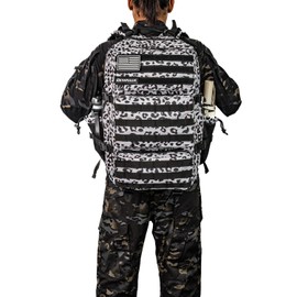 SEYATULLH Military Tactical Backpack 55L for Men & Women Bug Out Bag Assault pack Molle Daypack Hiking Trekking Rucksack (Leopard print color)