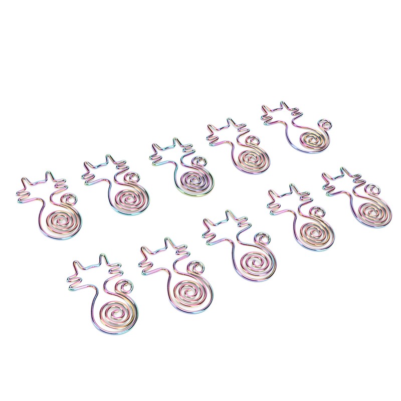 100pcs Cat Shape Paper Clips Colorful Plating Process Increased Slip