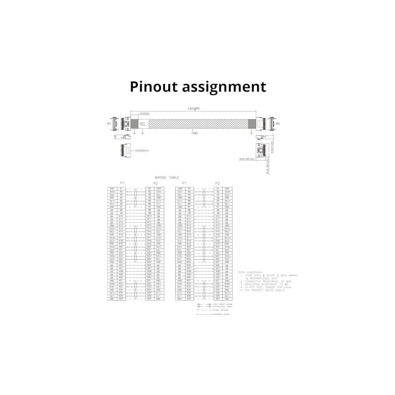 H!Fiber.com SFF-8654 zu SFF-8654 Kabel, Slimline 8i Kabel, PCIe 4.0,