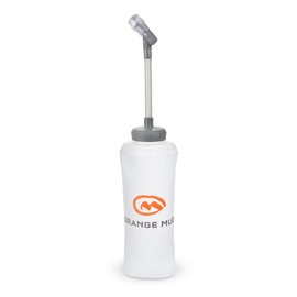 Orange Mud 600ml Soft Flask - UltraFlask (One Bottle) - Collapsible Hydration Bottle with Sport Cap & Hose - Pocket Fit, BPA-Free, Anti-Slosh Design