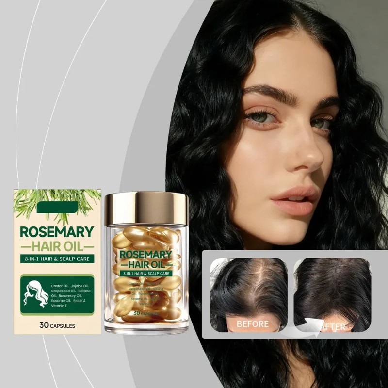 Cápsulas De Aceite De Romero Para El Cuidado Del Cabello