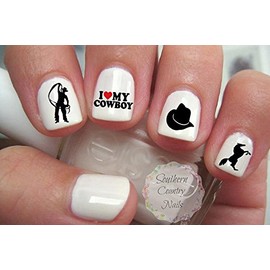 40 Cowboy Nail Art Decals
