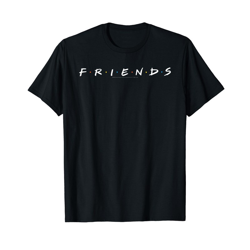 Friends Logo White T-Shirt, black