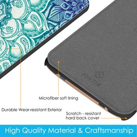 FINTIE Slimshell Case for Pocketbook Touch HD 3 / Touch Lux 4 / Basic Lux 2 E-Reader - Premium Lightweight PU Leather Cover with Auto Sleep/Wake Function, Emerald Illusions