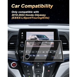Screen Protector For 2018-2024 Honda Odyssey - 8-Inch Navigation Tempered Glass Screen Protector For 2018-2024 Odyssey(EX/EX-L/Sport/Touring/Elite) Accessories 9H Hardness Tempered Glass - HD Clear & Anti Fingerprints