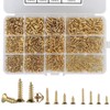 FandWay 1200Pcs M2 M2.5 M3 Phillips Flat Head Self-Tapping Screws,
