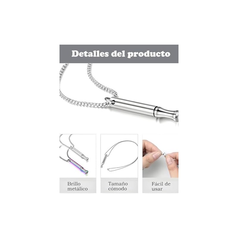 Collar Para Dejar De Fumar, Dejar De Fumar,2 Silbatos Anti-Estrés,