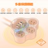 TOPREK Cat Paw Shaped Power Strip, Pink, USB Outlet, Extension