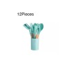 Unbranded 12Pcs Kitchen Silicone Utensils Set-Non Stick Cooking Utensils Wooden