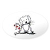 CafePress Coton De Tulear Gardener Oval Car Bumper Sticker
