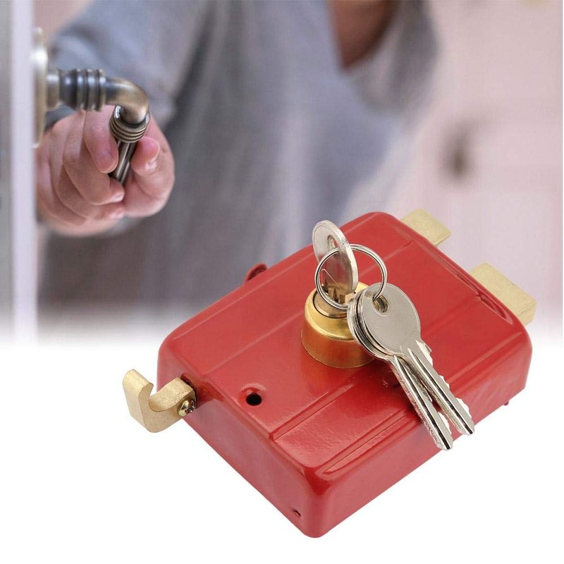 LZKW Heavy Duty Metal Anti-Gate Locks, Key Lock for Iron