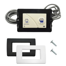 36387 Wall Switch Replacement for Tecma Silence Plus Toilet, Dual Button Control Panel with 11.8ft Cable and Black/White Frames, Compatible with Tecma RV Marine Toilets from 2006 to Present