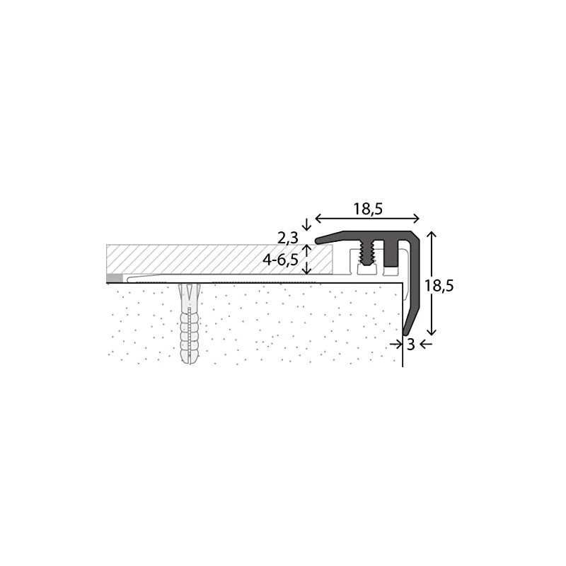 Carl Prinz DESIGN-STEP Clip Profile No. 330 18.5 x 18.5