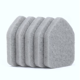 Moku Home Replacement Scrubber Refill for Extendable Tub Tile Shower Brush for Cleaning Non-Scratch (5X Scrubber Sponge Gray)