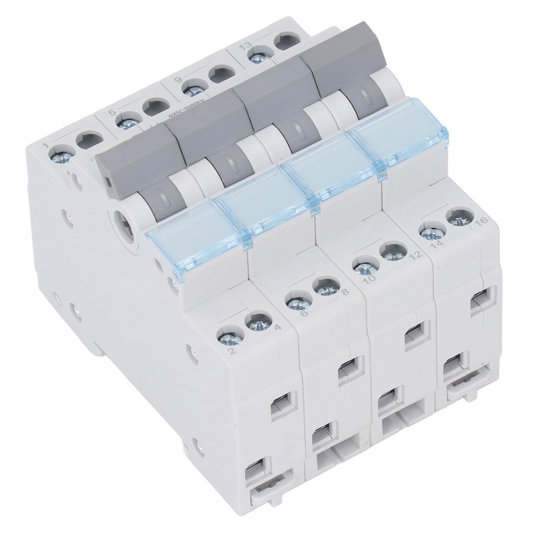 4P Dual Power Manual Transfer Switch DIN Rail Mount Single