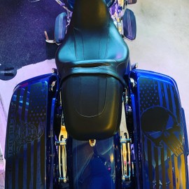 Cbcdecals - American Flag U.S. Veteran Saddle Bag Lid Decals custom made to fit 1993-2025 Model "Harley Davidson" Touring Bikes