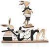 com-four® 3 x Set of 2 Wooden Easter Decorations -