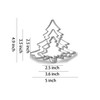 Keewah Christmas Tree Cookie Cutter Set - 5”, 3.6”,2.5” -