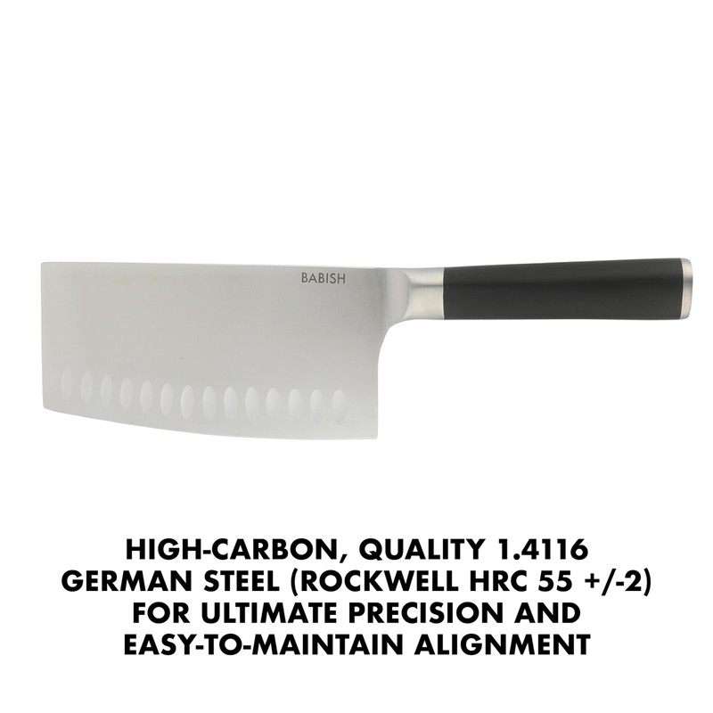 Babish 6.5-Inch Forged Cleaver Knife – High-Carbon 1.4116 German Steel