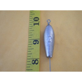 HOME MADE 5 PCS. NO SNAG BOTTOM BOUNCER, TROLLING SINKER 1-1/2 OZ. S.S. WIRE .045 X 10"