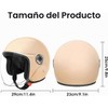 Casco de Scooter de Cara Abierta con Visera, Cascos Motocicleta