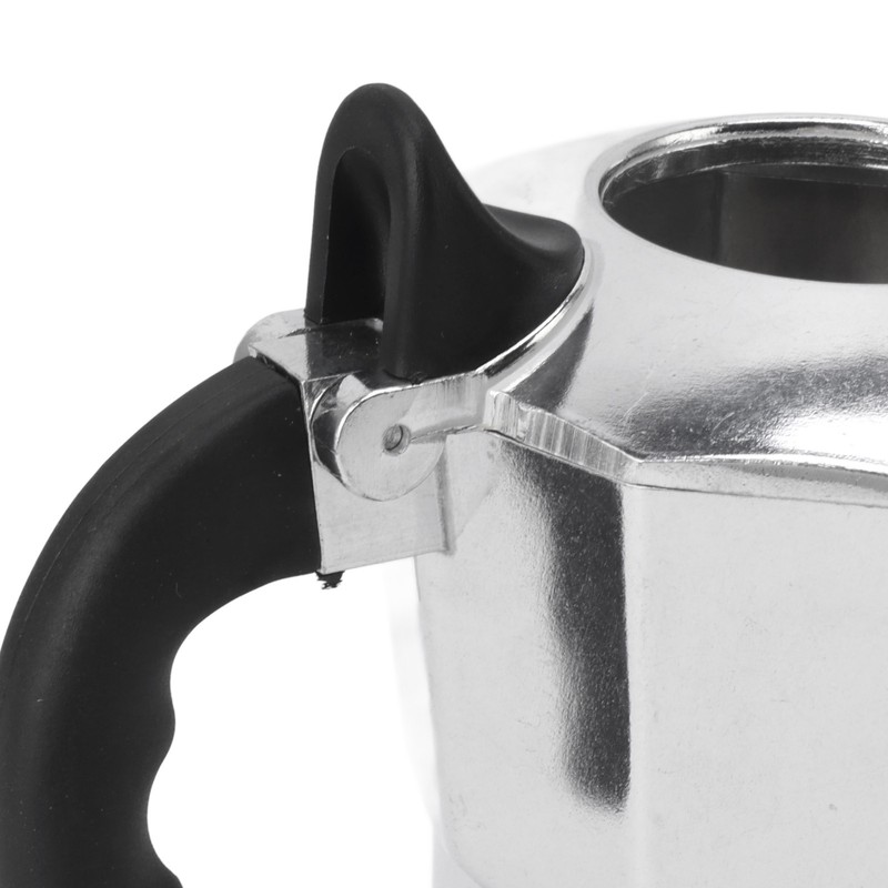 Moka Pot with Double Valve 150ML octagonal Aluminum Moka Stovetop